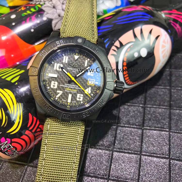 Replica Breitling Avenger II Seawolf Watch Black Case 45mm